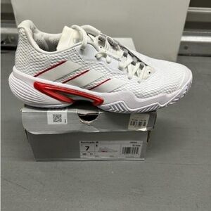 Adidas Barricade women tennis shoes gray/black adidas logo size 7
